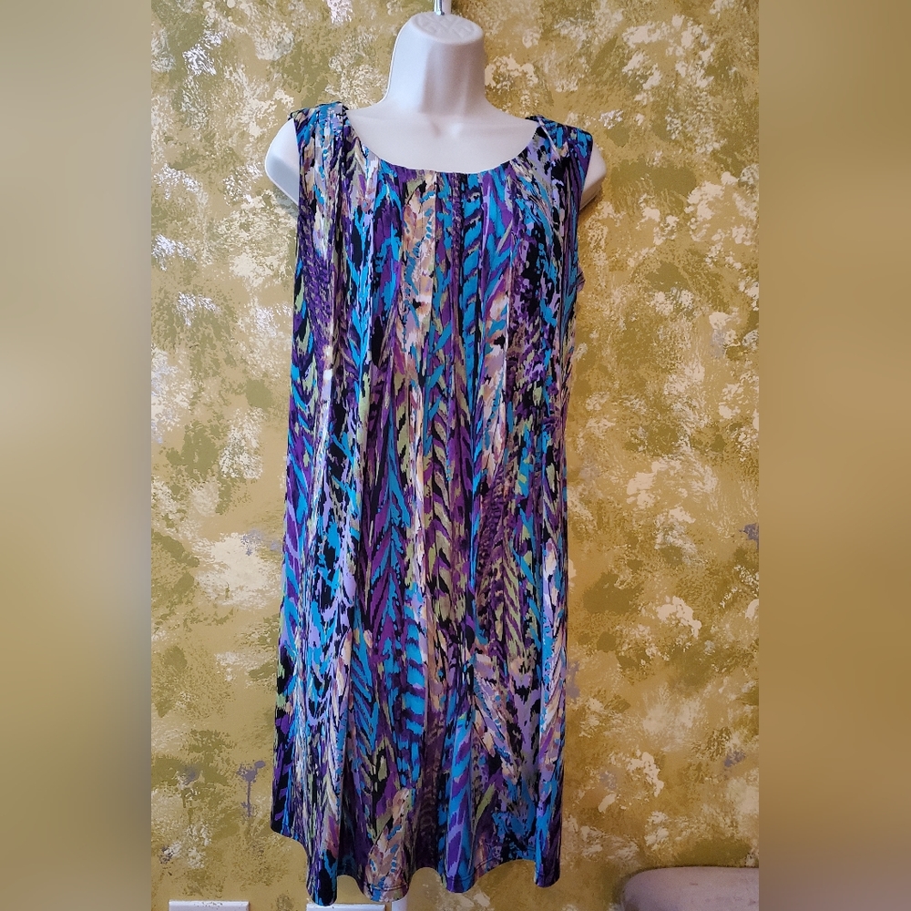Ronni Nicole purple multicolored floral dress, size 10